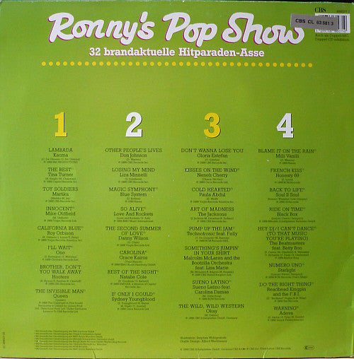 Ronny's Pop Show 14 (32 Brandaktuelle Hitparaden-Asse) , 2LP