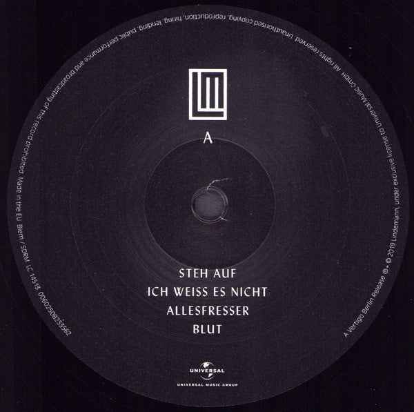 Lindemann – F & M , 2LP , Gatefold , Deluxe Edition , 1 press ( Rammstein )