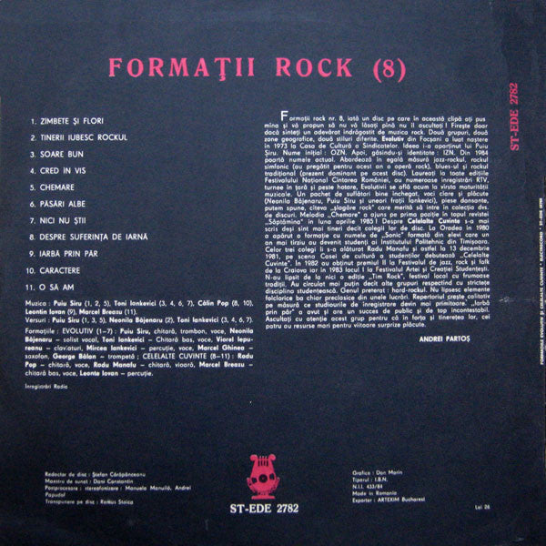Evolutiv / Celelalte Cuvinte – Formații Rock (8)