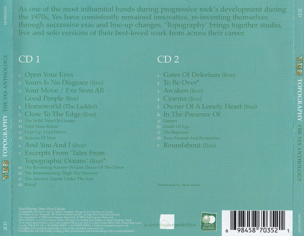 Yes – Topography (The Yes Anthology) (Studio, Live & Solo Classics), 2x CD