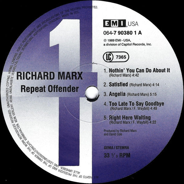 Richard Marx – Repeat Offender