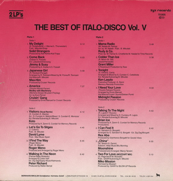 The Best Of Italo-Disco Vol. 5 , 2LP , Gatefold