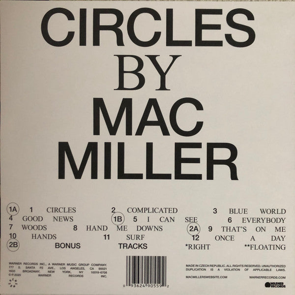 Mac Miller – Circles, 2XLP