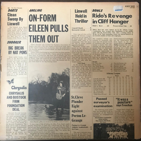 Jethro Tull – Thick As A Brick , Newspaper, Green Labels