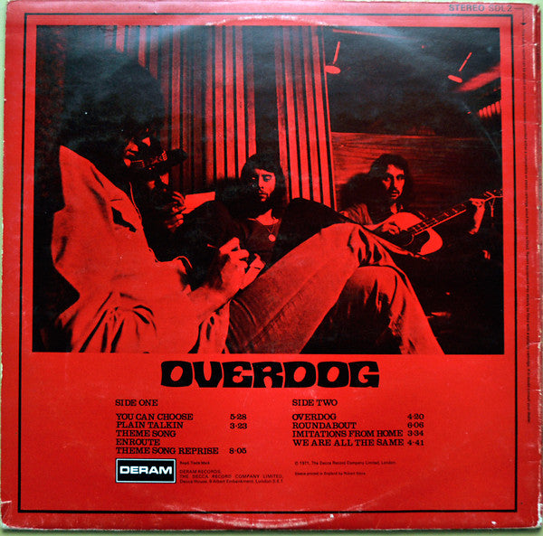 Keef Hartley Band* – Overdog , Gatefold