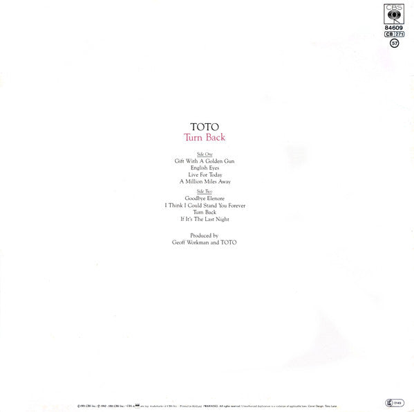 TOTO --- Turn back