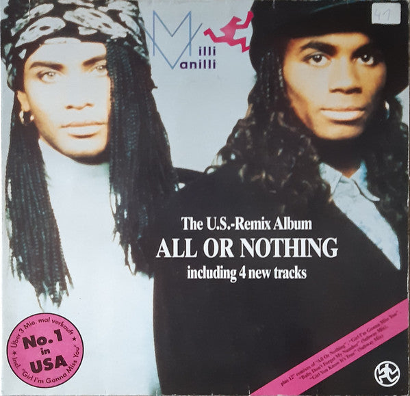 Milli Vanilli – All Or Nothing - The U.S. Remix Album , gatefold