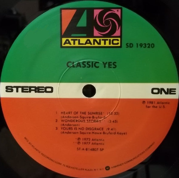 Yes – Classic Yes , Vinyl, SP-Specialty Press + Vinyl, 7", 33 ⅓ RPM, Single