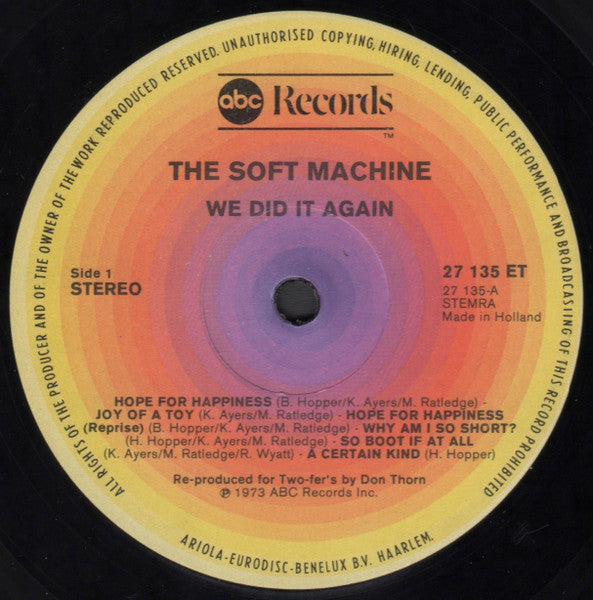 The Soft Machine* – We Did It Again