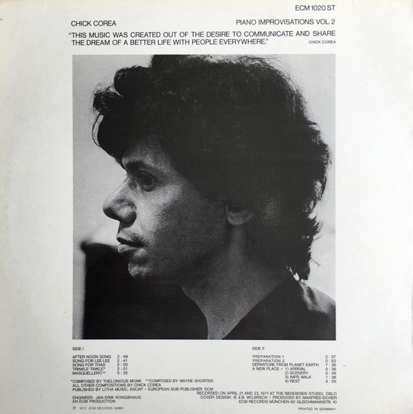Chick Corea – Piano Improvisations Vol. 2