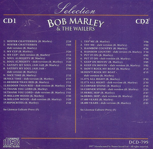Bob Marley & The Wailers – Selection Of Bob Marley & The Wailers, 2xCD
