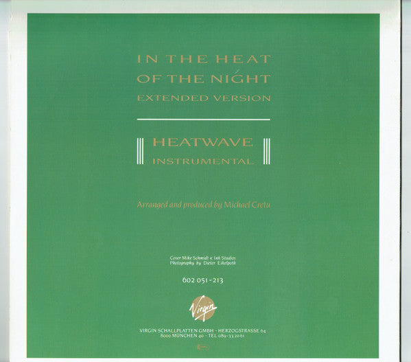 Sandra – In The Heat Of The Night , 12", 45 RPM, Maxi-Single