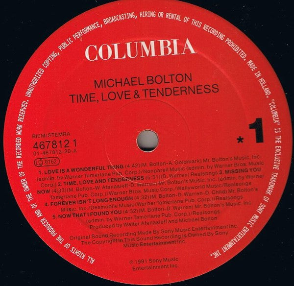 Michael Bolton – Time, Love & Tenderness