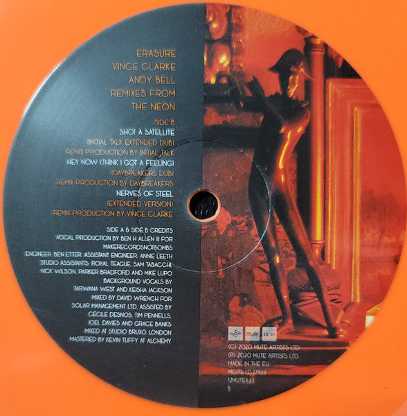 Erasure – Fallen Angel , neon orange vinyl