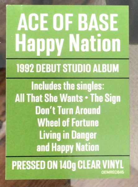 Ace Of Base – Happy Nation (U.S. Version), Clear, 140 Gram