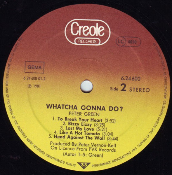 Peter Green – Whatcha Gonna Do?