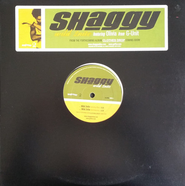 Shaggy Featuring Olivia – Wild 2nite , 12", 33 ⅓ RPM, Single, Promo