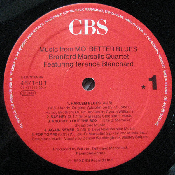 Branford Marsalis Quartet Featuring Terence Blanchard – Music From Mo' Better Blues