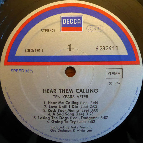 Ten Years After – Hear Them Calling, 2xLP, Gatefold