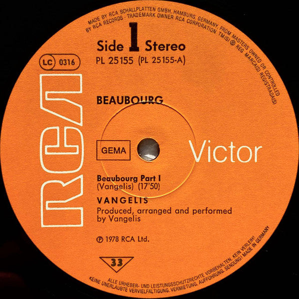 Vangelis – Beaubourg