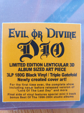 Dio– Evil Or Divine, 3 x LP, Triple gatefold, Limited Edition, Lenticular 3D