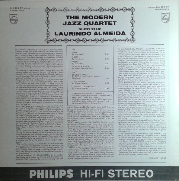 The Modern Jazz Quartet Guest Star Laurindo Almeida – The Modern Jazz Quartet Guest Star Laurindo Almeida