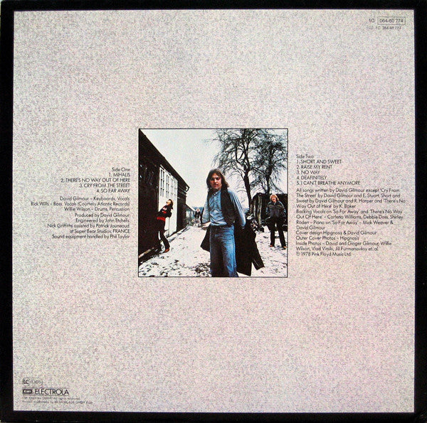 David Gilmour – David GilmouR, Gatefold