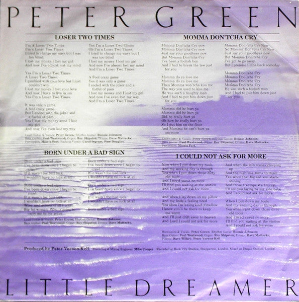 Peter Green – Little Dreamer