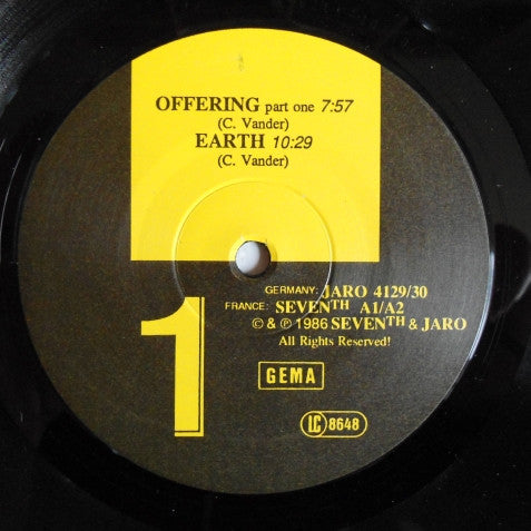 Christian Vander, Offering – Offering Part 1 - Part 2 , 2LP , Gatefold