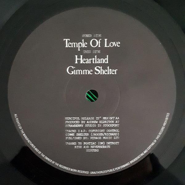 The Sisters Of Mercy – Temple Of Love , 45 RPM, Single Maxi