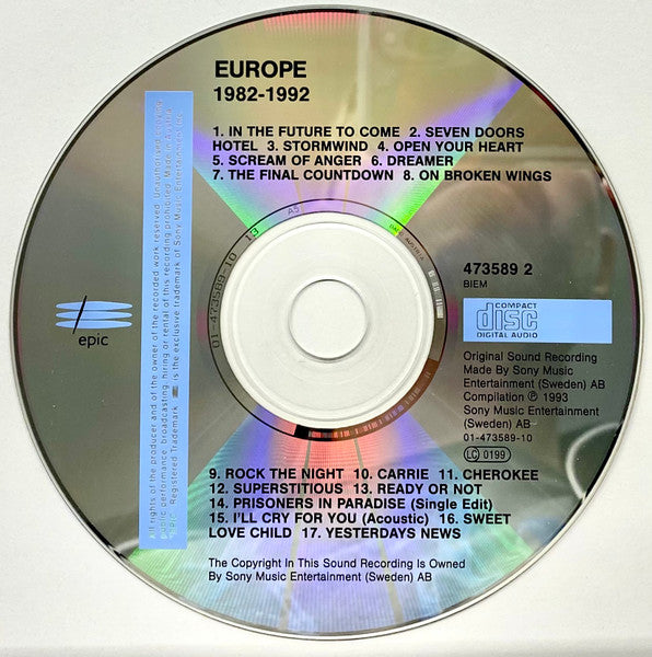 Europe – 1982 - 1992