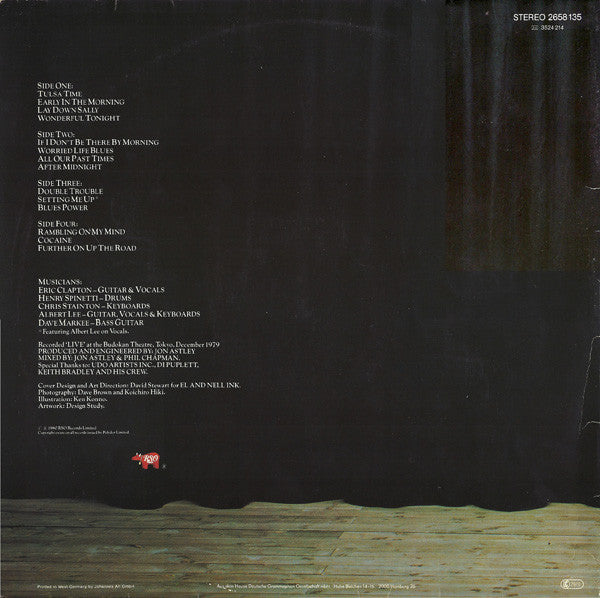Eric Clapton – Just One Night, 2xLP, Gatefold