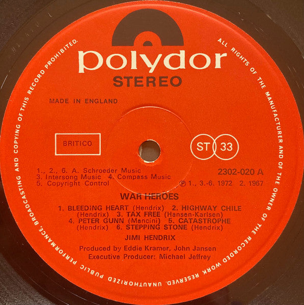 Jimi Hendrix – War Heroes