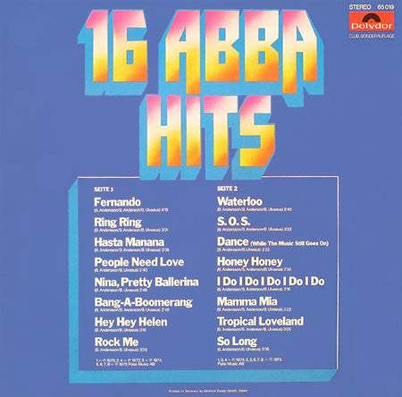 ABBA – 16 ABBA Hits Club Edition