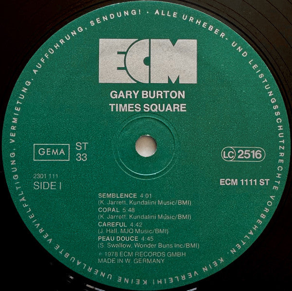 Gary Burton – Times Square , ECM