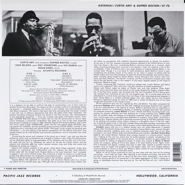 Curtis Amy & Dupree Bolton – Katanga!