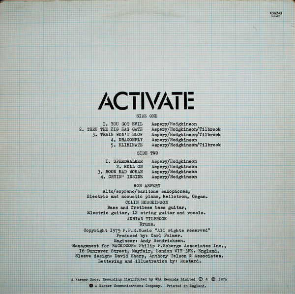 Backdoor* – Activate, 1st Press