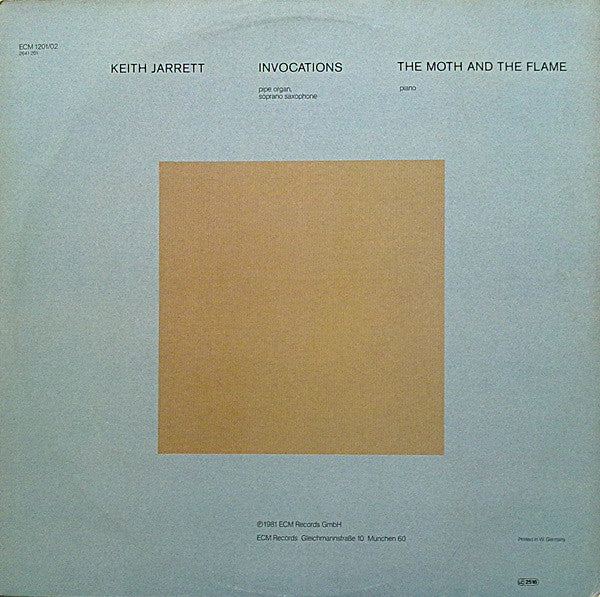 Keith Jarrett – Invocations / The Moth And The Flame, 2xLP, Gatefold