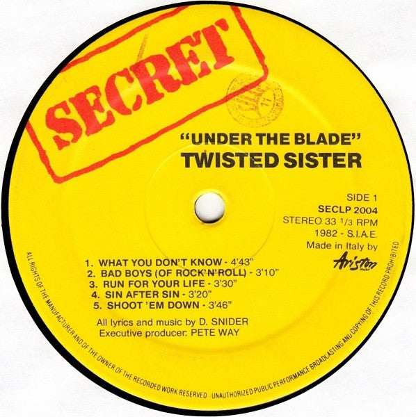 Twisted Sister – Under The Blade