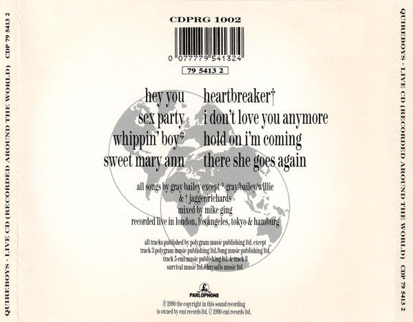 The Quireboys – Live Compact Disc (Recorded Around The World)