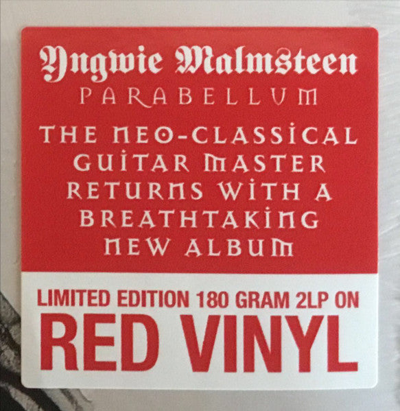 Yngwie Malmsteen – Parabellum, 2xLP, Limited Edition, Red Transparent Vinyl