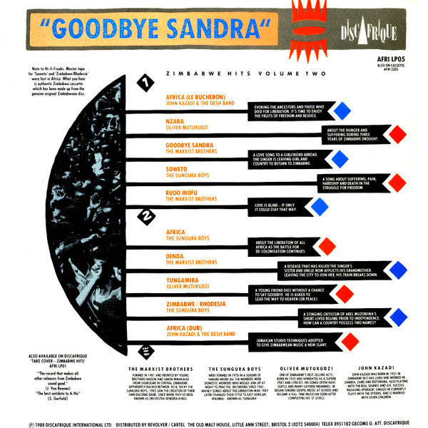 Various – Goodbye Sandra (Various Zimbabweans Volume 2)