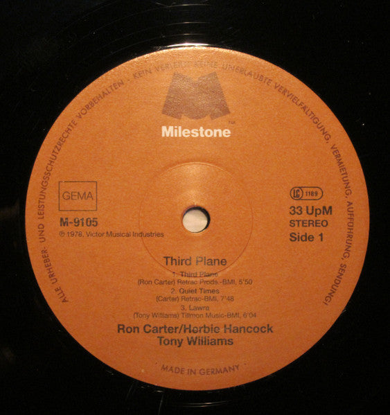 Ron Carter / Herbie Hancock / Tony Williams* – Third Plane