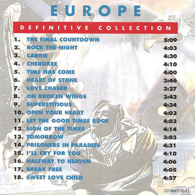 Europe – Definitive Collection, 2x CD