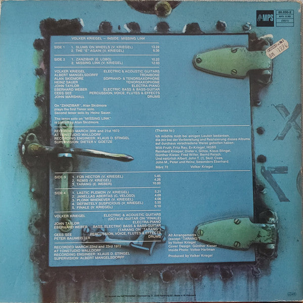 Volker Kriegel – Inside: Missing Link , 2LP , Gatefold