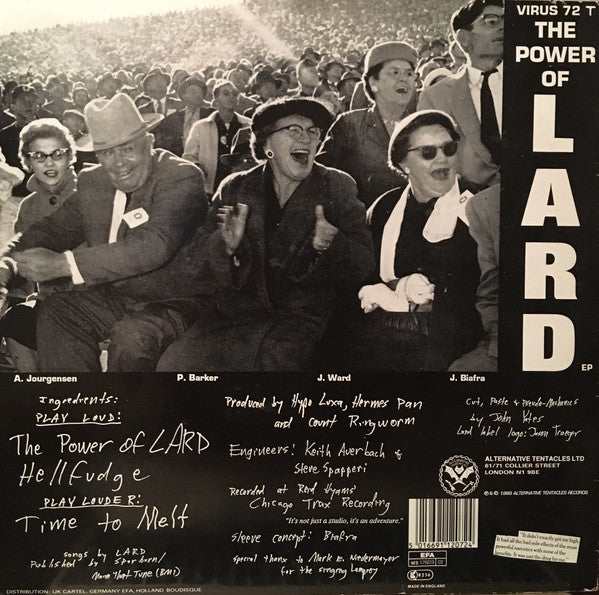 Lard – The Power Of Lard, Vinyl, 12", 33 ⅓ RPM, EP
