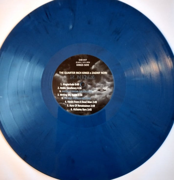 The Quarter Inch Kings, Zagnif Nori – Iron Kings , Numbered, 101/200, Blue-Black Marbled Vinyl