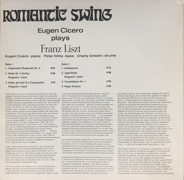 Eugen Cicero – Romantic Swing (Eugen Cicero Plays Franz Liszt) , Gatefold
