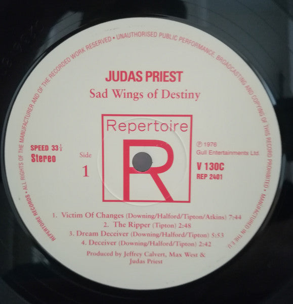 Judas Priest – Sad Wings Of Destiny , 180 gr
