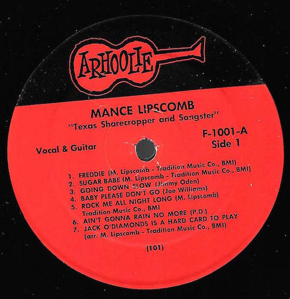 Mance Lipscomb – Texas Sharecropper And Songster , + carte cu versuri , US 1966